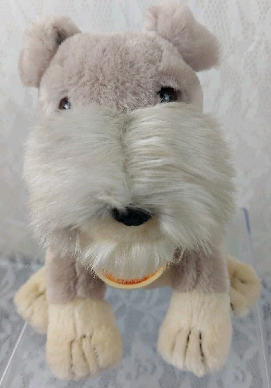 Golden Bear Schnauzer Puppy Dog Grey Gray Cream 7" Plush Stuffed Animal 2002